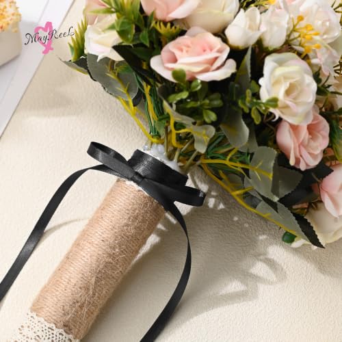 MAYREEL Black Satin Ribbon 1/4 Inch Double Faced 50 Yards - color: Black, size: 1/4 Inch
