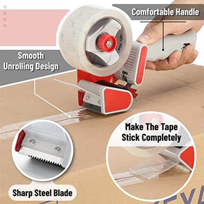 Mr. Pen- Heavy Duty Packing Tape Dispenser Gun, 2 Inch - color: Red, size: 4 Pack
