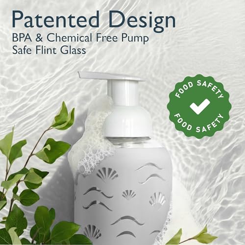 Foaming Glass Hand Soap Dispenser Sand Foam 8oz - color: Sand