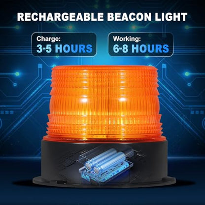 AnTom Magnetic Wireless Strobe Light Amber Warning Beacon Light for Trucks - color: Amber
