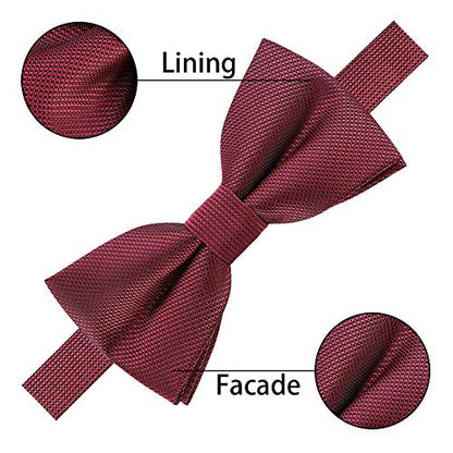 AUSKY 8 PACKS Elegant Adjustable Pre-tied Bow Ties for Men Boys (1&4&5&6&8 Pack for option) - color: M