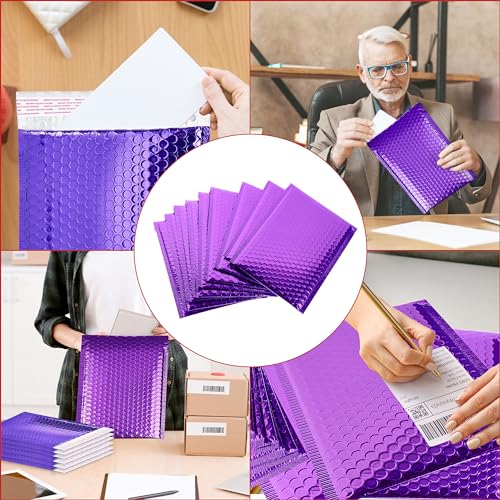 GGR Supplies Metallic Bubble Padded Envelope Mailers, 7.5 X 11 Inches, Waterproof Ultra Resistant Ideal For Packing, Shipping, and Storing. Pack of 25 (Gold) - color: Gold