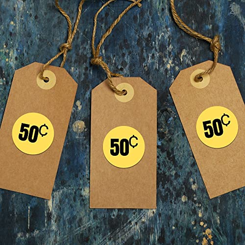 Mobiusea Creation 480pcs 50 Cent Price Stickers Price Tag Labels 3/4" - size: 50 Cents | 480pcs