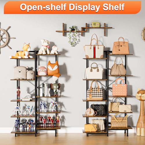 Aquzee 5 Tier Purse Shelf, Purse Organizer for Closet - color: Brown