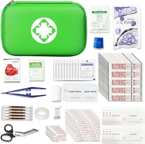First Aid Kit 276PCS Car Home Camping Essentials Green Emergency Kit - color: Green-276pcs