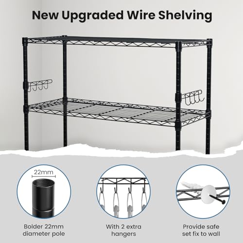 Storage Shelves 75"H Wire Shelving Unit with Wheels 1750LBS Heavy Duty Metal Shelves for Storage Adjustable 5-Tier Garage Storage Rack Kitchen Pantry Shelves Rolling Shelf on Casters, 14"D x36"W x75"H - size: Heavy 5 Tier Shelf