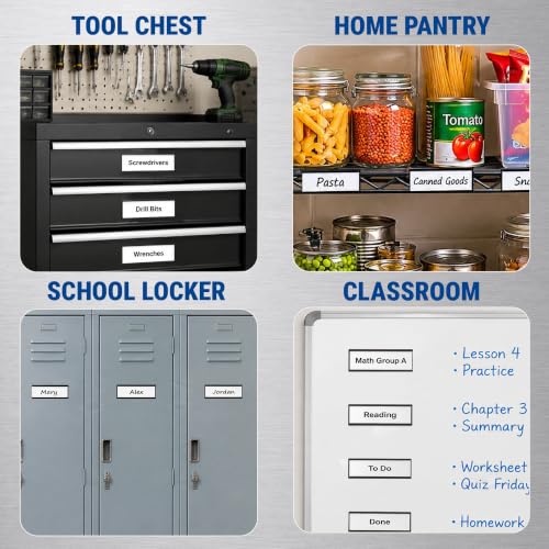10 Pack Magnetic Label Holder 1x3 Inch - Magnetic Labels for Shelving, File Cabinet & Locker Name Plates - Magnet Labels for Steel Shelves & Racks - Includes Paper Inserts & Clear Plastic Protectors - size: 3" x 1"