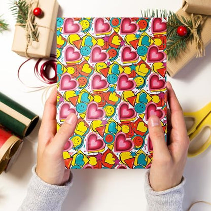 POLYSELLS 100pcs 10x13 Inches Poly Mailers, Cute Design Birthday Gifts Shipping Bags - Love Sweet & Smile Face - color: Love Heart, size: 10"x13" 100 PCS