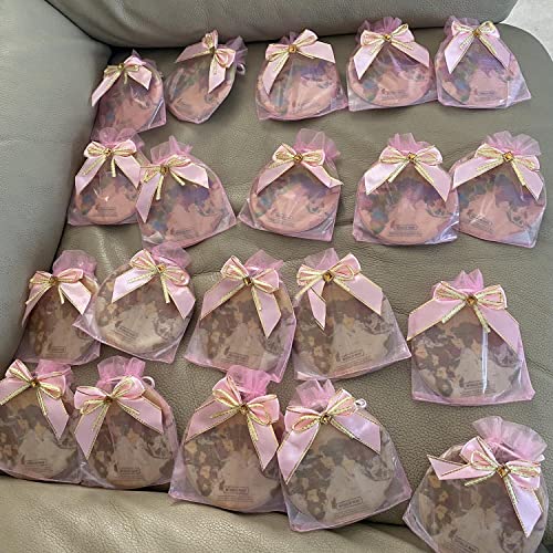 Sheer Organza Mesh Drawstring Gift Bags Reusable 100pcs 4x6 Inch Pink - color: Pink 4x6in 100pc