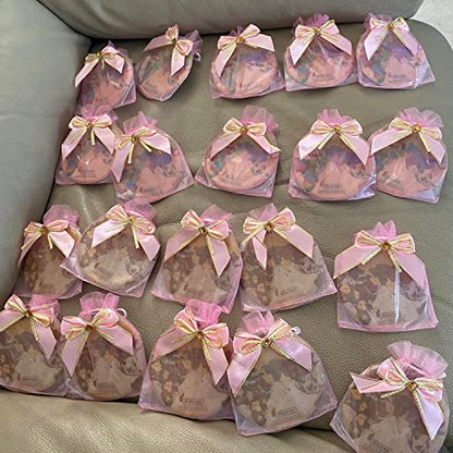 Sheer Organza Mesh Drawstring Gift Bags Reusable 100pcs 4x6 Inch Pink - color: Pink 4x6in 100pc