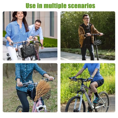Front Bike Basket, Folding Removable Adjustable Bike Basket