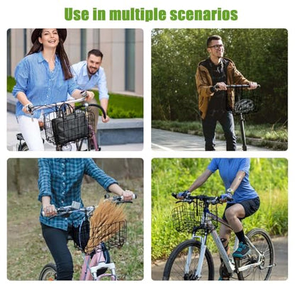 Front Bike Basket, Folding Removable Adjustable Bike Basket