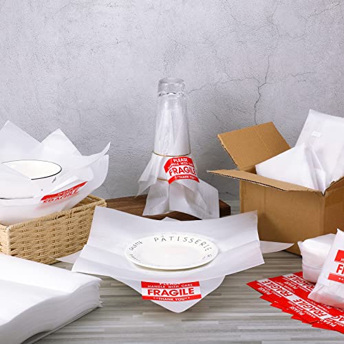 Sosation 200 Pack Foam Packing Sheets 12x12" Wrap Sheet with Labels