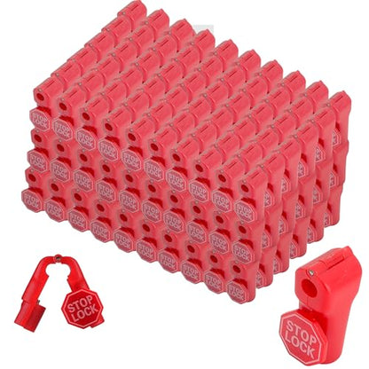 200 Pcs Peg Hook Stop Lock 6mm, Red