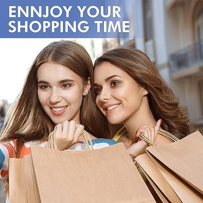 XPCARE Large Brown Paper Bags, 100 Pcs 16x6x12 Paper Gift Bags with Handles - color: Brown