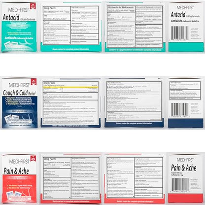 MFASCO Workplace First Aid Kit Refill with OTC Medications 546 Pieces - size: 3 Shelf, style: w/ 546 Pieces no Cabinet