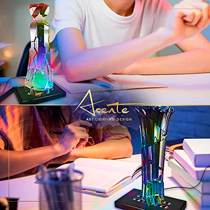16 LED Multi-Color Light Stand Base- Lighted Acrylic Display, Crystal Display, Trophy & Art Hologram, 3D Pedestal Stand for Crafts, & Other Special Centerpieces, 4.5V AC/USB Adapter, Matte Black - style: Multi-Color Light