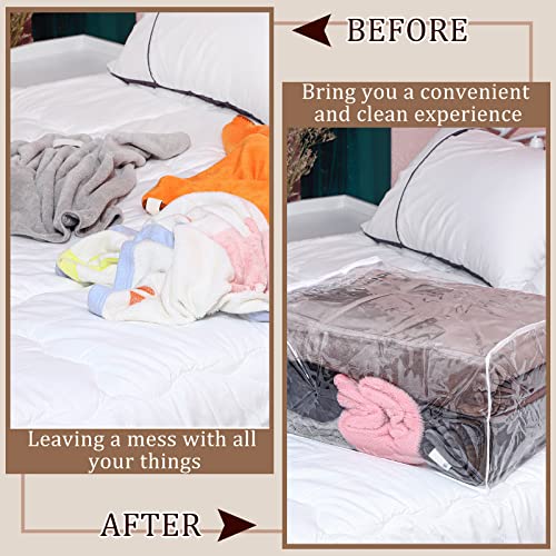 Shappy 6 Packs Clear Plastic Storage Bags with Zipper, 18 x 15 x 9 Inch - size: 18 x 15 x 9 Inch