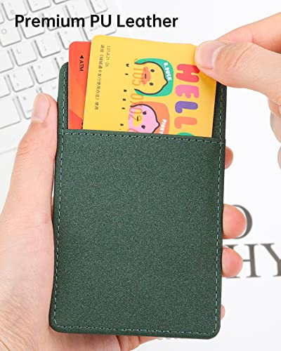 Teskyer Leather ID Badge Holder with Lanyard, Vertical Starry Dark Green - color: Starry Dark Green, size: Vertical