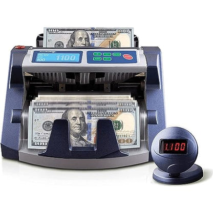 AccuBANKER AB1100PLUS UV Commercial Digital Bill Counter, Hopper Capacity 200 Bills & Speed 1,300 Bills/Min, Money Counter Machine Includes Reliable Counterfeit Detector Ultraviolet - style: UV Detector