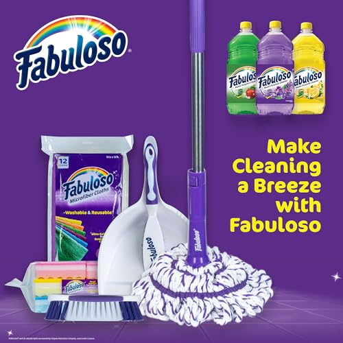 Fabuloso Compact, White and Purple, Scrub Brush w/Handle 5.5 Inch, (Pack of 12) - size: Scrub Brush w/ Handle (Pack of 12)