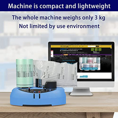 Mini Air EA2S Air Cushion Machine, Air Pillows Maker, Bubble Wrap Machine, Air Pillow Packaging Machine with 2 Free 164 ft/50m Test Film Roll for Package and Product Shipment Protection - size: MINI AIR 2S Machine