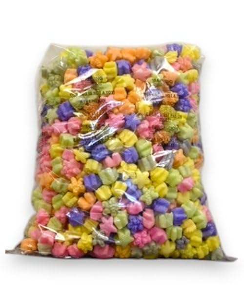 FunPak MiniPack Plant Based Biodegradable Packing Peanuts 0.60 cu ft Bag Compostable (Rainbow Stars) - style: Rainbow Stars