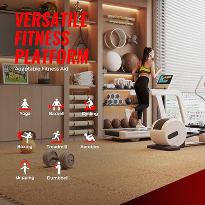 SUPERJARE 0.79'' Extra-Thick 6 Pcs 24 Sq Ft Exercise Equipment Mats - color: Wood, size: 6 Tiles (24 Sq Ft)