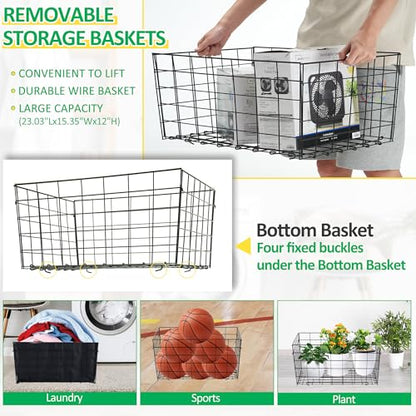 Spurgehom 2-Tier Shopping Cart for Groceries Folding Grocery Cart On Wheels with Removable Double Baskets 360° Rolling Utility Cart with Oxford Cloth Liner, Black - size: Extra Large