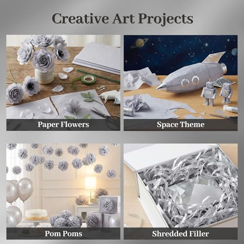 Koogel 330 Sheets Silver Tissue Paper, 14 X 10 inches - color: Silver