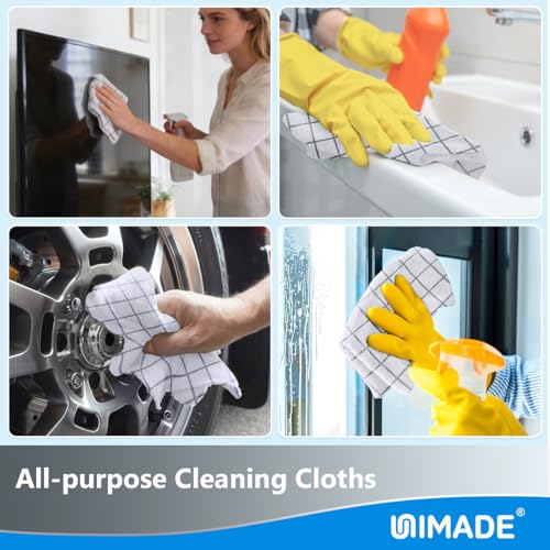 UNIMADE Microfiber Cleaning Cloths, 100 Sheets Kitchen Towels & Dish Cloths - color: Brid Pattern