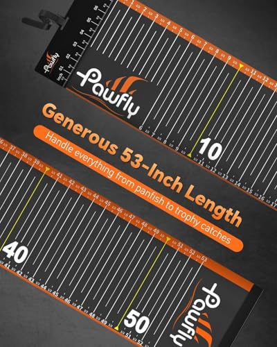 Pawfly 53in Fish Ruler, Waterproof Fish Measuring Tape