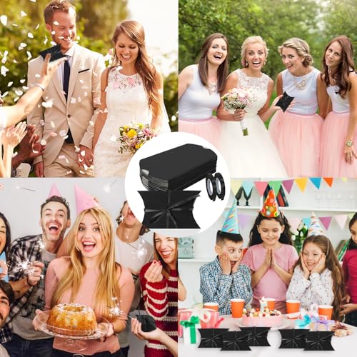 WCHOSOZH 30Pcs Pillow Boxes, Kraft Paper Gift Boxes with Ribbon Black - color: Black