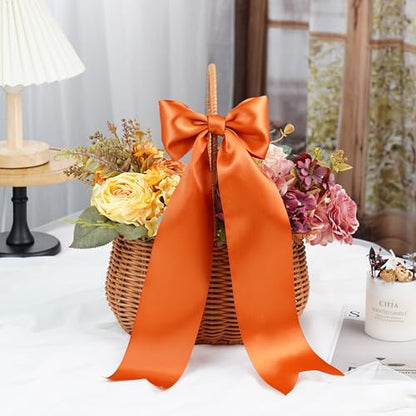 Orange Double-Faced Satin Ribbon, 3 Inch x 10 Yards - color: Terracotta