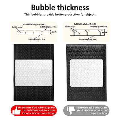 packbabol Bubble Mailers, 4x7 Inch Poly Padded Bubble Mailers Pack of 100 Bubble Envelopes Opaque Self Seal Adhesive Waterproof Bags for Shipping and Packaging(Black,4x7-100Pc) - color: black, size: 4x7-100Pc
