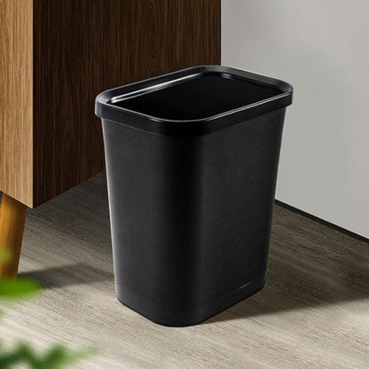 IMIKEYA Open Trash can Plastic Garbage can Wastebasket for Bathroom Bedroom Office Hotel 10.23 X 9.44 X 6.49 in Black - color: Black, size: 26X24CM