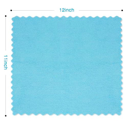 Orighty Microfiber Cleaning Cloth 5 Pack, Blue Cleaning Rags 12x11 inch - color: Blue, size: 5 Pack