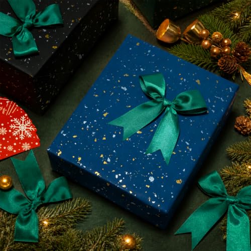 Hunter Green Bows 60 Pcs 3.5 Inch Pre-Tied Satin Ribbon Bows, Adhesive Dots - color: Hunter Green, size: 60 PCS