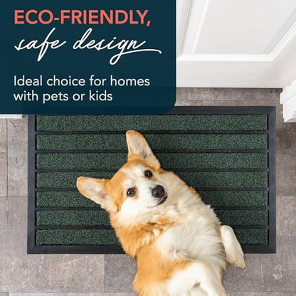 ubdyo Extra Durable Door Mat Outside Entrance (30" x 17", Bright Green) - color: Bright Green, size: 30" x 17" (Rectangular)