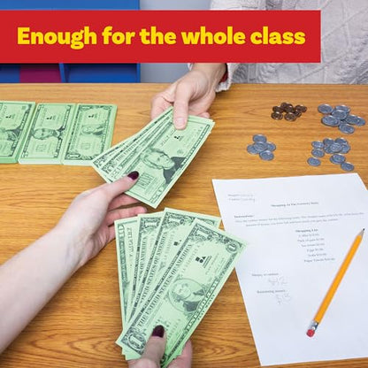 Learning Advantage Classroom Money Kit, Set of 950 Bills and Coins