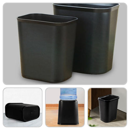IMIKEYA Open Trash can Plastic Garbage can Wastebasket for Bathroom Bedroom Office Hotel 10.23 X 9.44 X 6.49 in Black - color: Black, size: 26X24CM