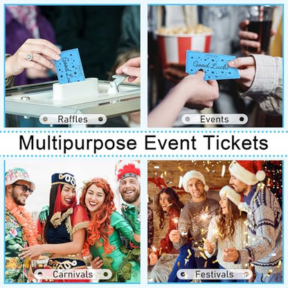 ESSENTIAL 500 Raffle Tickets, Good Luck Raffle Cards - color: Blue, size: 3.5"x2"