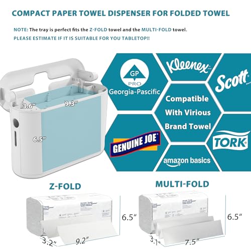 Multifold Paper Towel Dispenser Countertop Compact for Kitchen Lavender - color: D-24 Lavender
