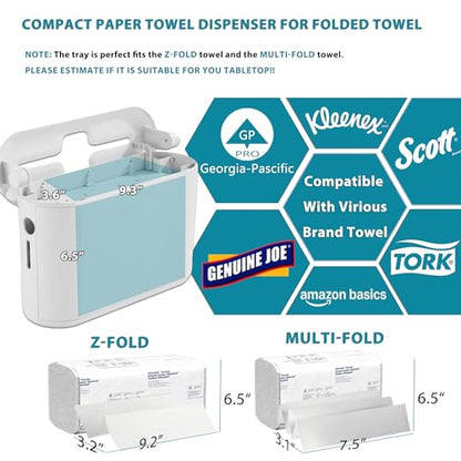 Multifold Paper Towel Dispenser Countertop Compact for Kitchen Lavender - color: D-24 Lavender