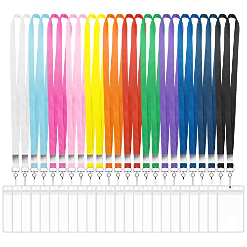 24 Pack Cruise Lanyards with Waterproof Badge Holders, Colorful - color: 24pcs Colorful