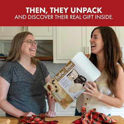Prank-O Bathe & Brew Prank Gift Box – Fake Coffee Maker Gag Gift for Men, White Elephant, Birthdays & Coworkers, Shark Tank (Empty Box) - color: Bathe & Brew
