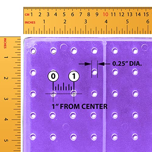 Azar 700508-PUR 8-Inch W by 20-Inch H Revolving Purple Pegboard Counter Unit, Purple - color: Purple, style: Pegboard Only