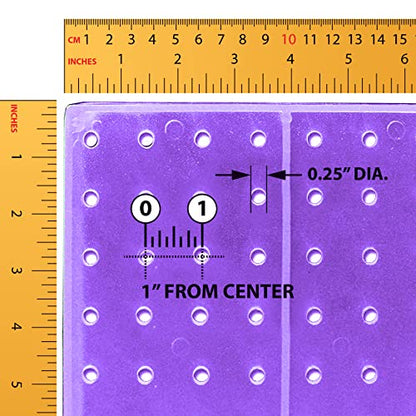 Azar 700508-PUR 8-Inch W by 20-Inch H Revolving Purple Pegboard Counter Unit, Purple - color: Purple, style: Pegboard Only