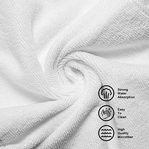 CARTMAN 14x14 Inch 30 Pack 280GSM Microfiber Cleaning Cloths, White - size: 14"x14" 30pk white