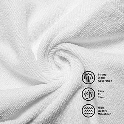 CARTMAN 14x14 Inch 30 Pack 280GSM Microfiber Cleaning Cloths, White - size: 14"x14" 30pk white